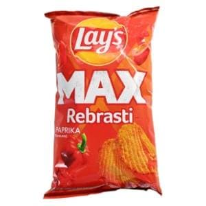 LAYS Max čips rebrasti paprika 130g slide slika