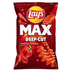 LAYS Max deep cut čips twisted paprika 120g slide slika