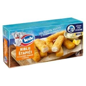 LEDO Riblji štapići 100% filet u zlatnoj panadi 224g slide slika