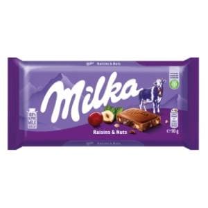 MILKA čokolada raisins & nuts 90g slide slika