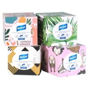 NATUR papirnate maramice box 3sloja 60kom slide slika