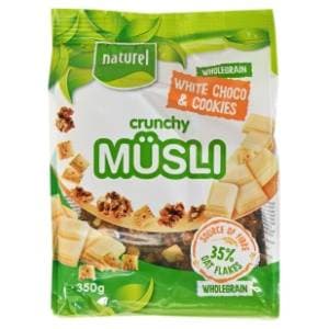 NATUREL Crunchy musli bijela čokolada keks 350g slide slika