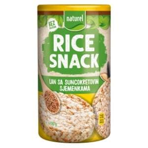 NATUREL kreker riža lan i suncokret 100g slide slika