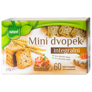 NATUREL mini integralni dvopek 120g slide slika