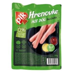 PIK hrenovke bez ovitka Hot Dog 250g slide slika