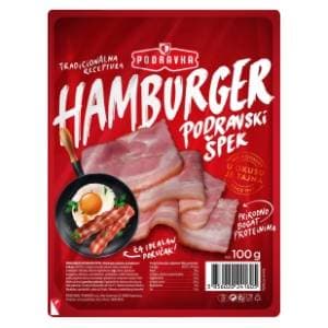 PODRAVKA Hamburger Podravski špek narezak 100g slide slika