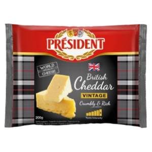 PRESIDENT British Cheddar Vintage polutvrdi sir 200g slide slika