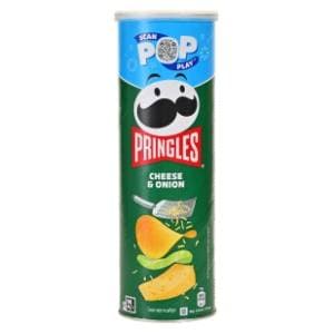 PRINGLES cheese & onion 165g slide slika