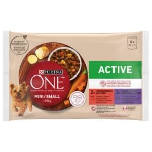 PURINA One mini active hrana za pse govedina 4x85g slide slika