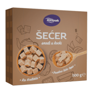 RIOPAK smeđi šećer kocka 500g slide slika