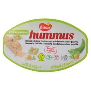SANA hummus namaz zelena paprika 250g slide slika