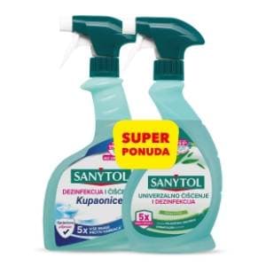SANYTOL višenamjensko sredstvo + čišćenje kupaonice 2x500ml slide slika
