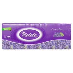 VIOLETA lavanda papirnate maramice 3sloja 10kom slide slika