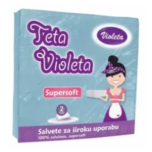 VIOLETA salvete plave 2sloja 25kom slide slika