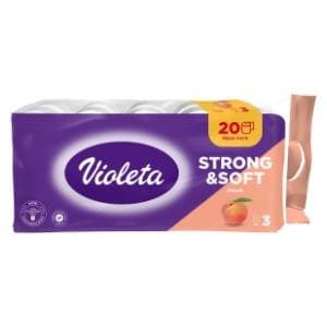 VIOLETA Strong & soft breskva toaletni papir 3sloja 20kom slide slika