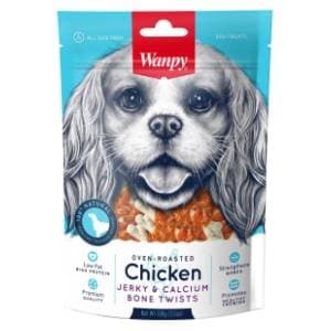WANPY Jerky & calcium bone twists poslastica za pse 100g slide slika