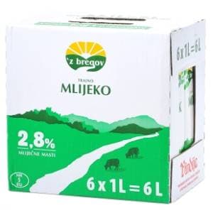 Z BREGOV trajno mlijeko 2,8%mm 6x1l slide slika