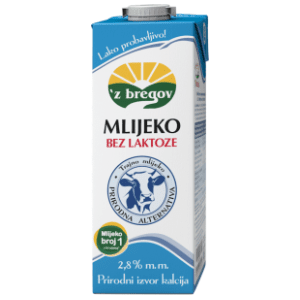 Z BREGOV mlijeko bez laktoze 2,8%mm 1l slide slika