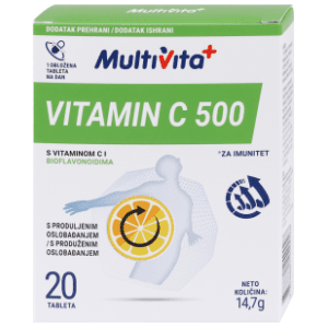 MULTIVITA Vitamin C tablete 500 20km slide slika