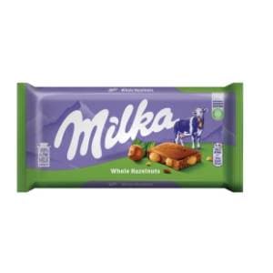 Čokolada MILKA cijeli lješnjaci 100g slide slika