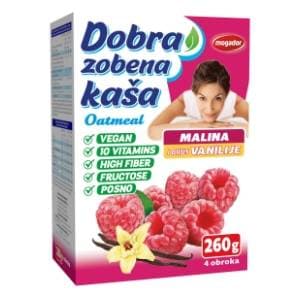 DOBRA zobena kaša malina i vanilija 4x65g slide slika