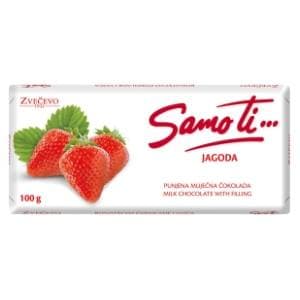 SAMO TI čokolada s jagodom 100g slide slika